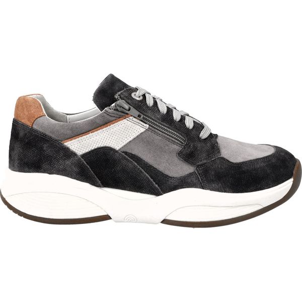 Xsensible SWX14 Scarpa Stringata, Uomo, Pelle, Grigio, Scarpe Comfort, Plantare Estraibile - Sneaker / Scarpa Stringata Da Uomo, Grigio, Pelle-image