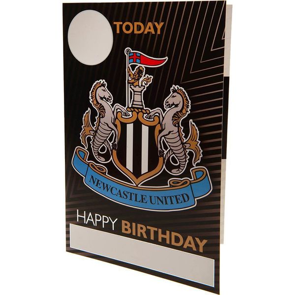 Newcastle United Fc - Biglietto Di Compleanno Con Adesivi - Cartoncino TA11282 (Taglia Unica) (Nero/Bianco/Oro)-image