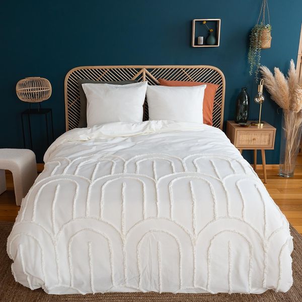 Set Di Biancheria Da Letto Con Archi Retrò In Cotone Lavato-image