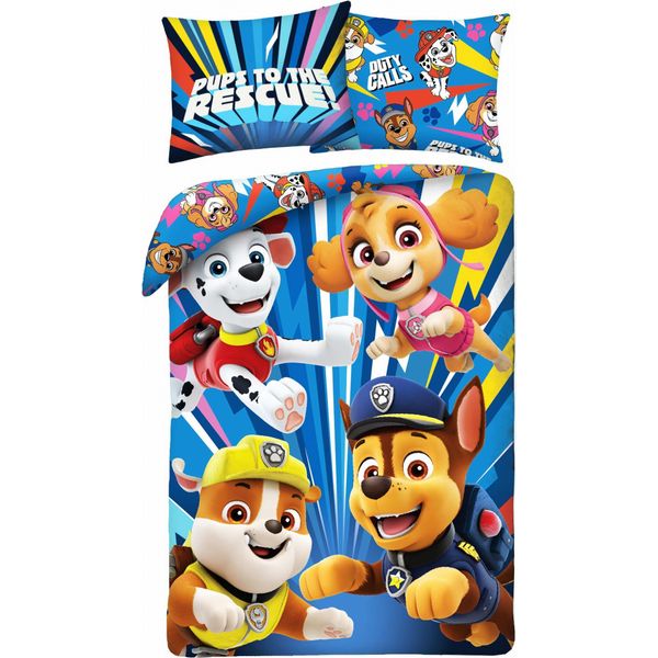 Halantex Lino Incluso Paw Patrol Chiama Cotone, 140/200, 70/90 Cm-image