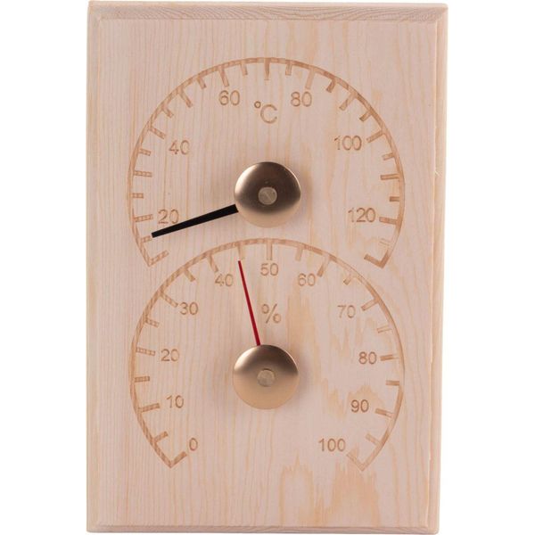 Termometro E Igrometro Per Sauna, Legno Di Pino-image