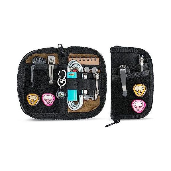 Viperade Ve22 Borsa Edc Piccola Borsa Porta Attrezzi 4 Tasche 5 Scomparti Elastici Organizzatore Multitool Tasche Strumenti Superficie Velcro-image