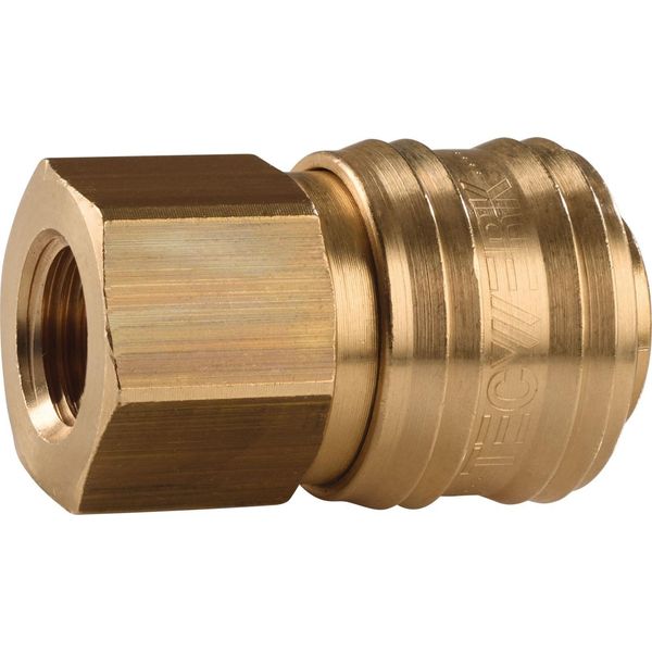 Attacco Rapido Dn 7,2, Filettatura Femmina In Ottone Grezzo Filettatura G 3/8 ″ 15,39 Mm-image