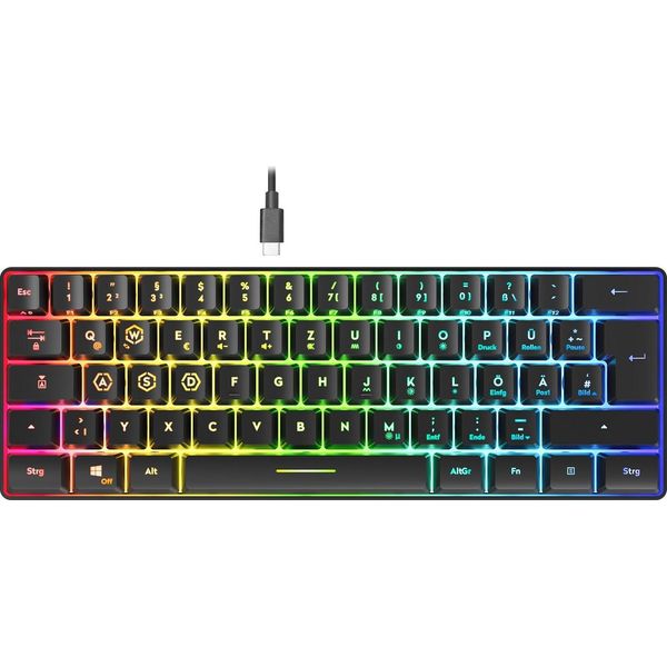 Speedlink SL-670014-BK Speedlink Gaming Tastatur Letos Rgb, 60% Keyboard, Schwarz Retail-image