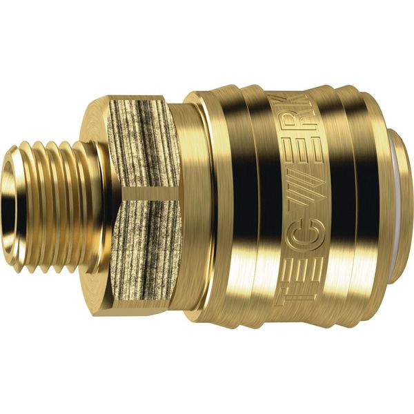 Attacco Rapido Dn 7,2, Filettatura Maschio In Ottone Grezzo Filettatura G 1/2 ″ 20,95 Mm-image