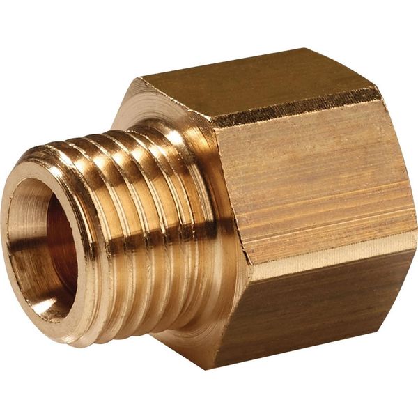 Nipplo Di Riduzione In Ottone Filettatura Maschio G 3/8 ″ Filettatura Femmina G 1/2 ″-image