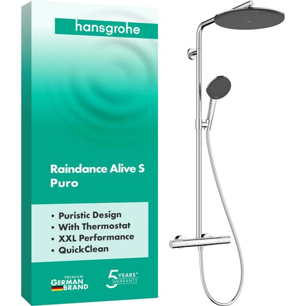 Hansgrohe Pipe Doccia Raindance Alive S Puro 300 1Jet Con Ecostat Element Chrom-image