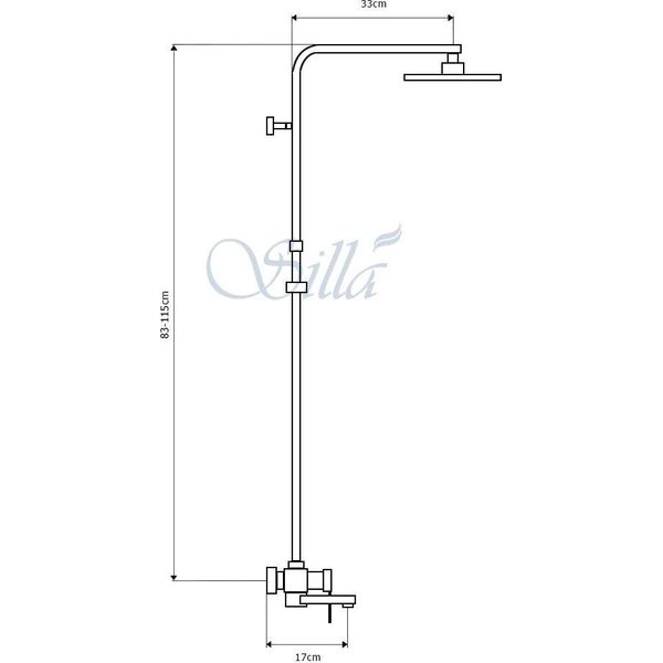 Silla | Set Doccia - Nero - Soffione Doccia - Alta Qualità - Risparmio D'acqua - Doccia A Pioggia-image