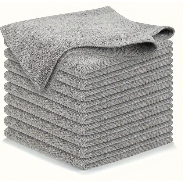Inf Panni In Microfibra Grigi 25X25Cm - Set Da 10 Per Pulizia Versatile-image