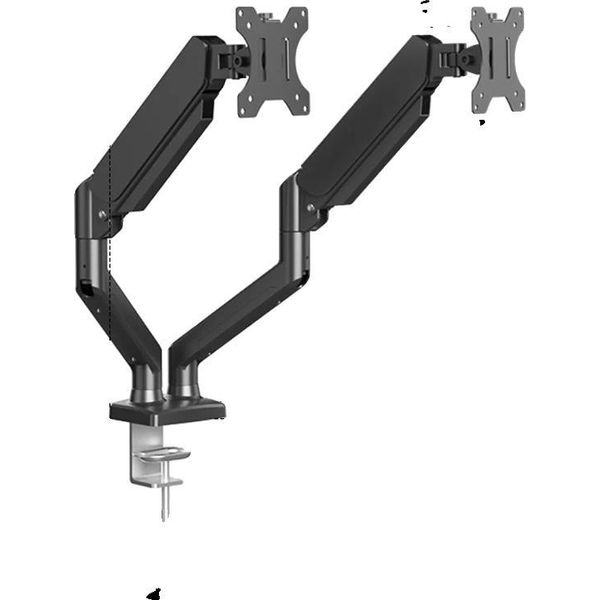 Braccio Per Monitor, Design Ergonomico, Supporto Per Doppio Display, Nero-image