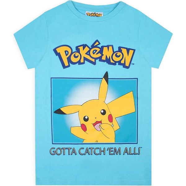 Pokemon - "Devi Prenderli Tutti!"" Maglietta Da Bambino NS7372 (146-152) (Blu)"-image
