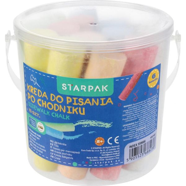 Gesso Per Marciapiedi 6 Colori In Un Secchio Da 15 Pezzi Starpak 559666-image