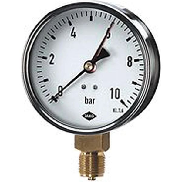 Manometro Jako Fig.2605(2) 1/2 Pollice Diam. 80 Mm 0-40 Bar Attacco Inferiore-image