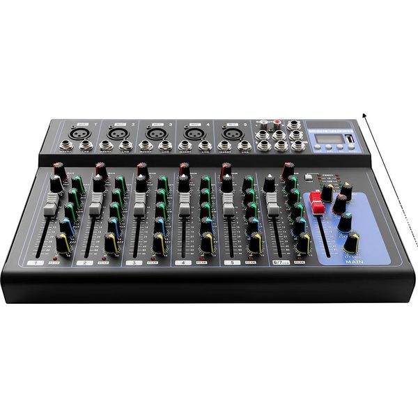 Mixer Audio, 7 Canali, Alimentazione Phantom 48 V, Nero-image