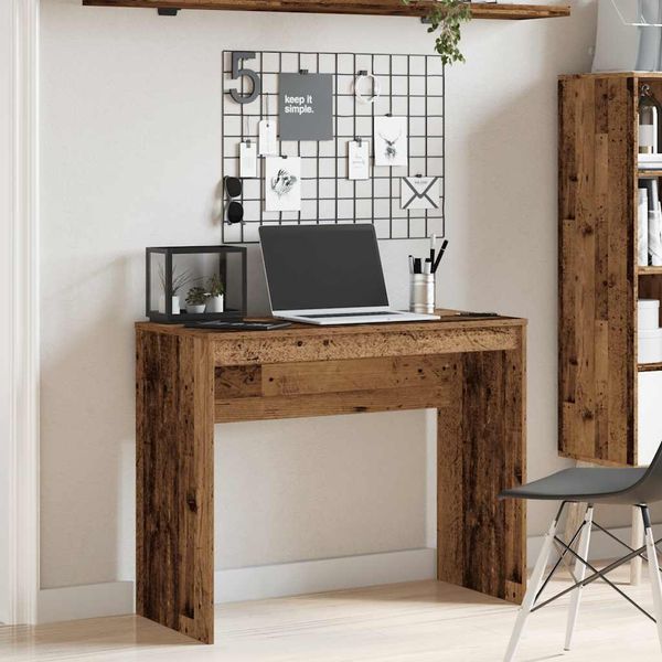 Syfax™ Scrivania Legno Antico 90X40X72 Cm In Legno Multistrato-image