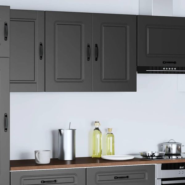 Syfax™ Pensile Da Cucina Kalmar Nero In Legno Multistrato-image