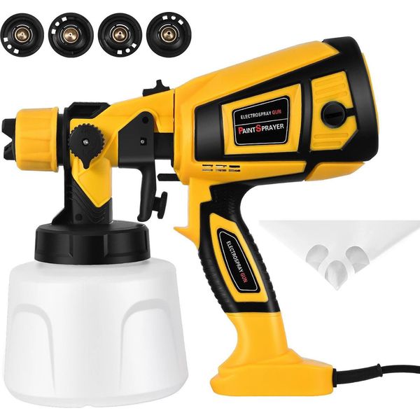 Pistola A Spruzzo Per Verniciatura, Serbatoio Da 1400 Ml, Motore Da 650 W, Spina 220 V Ue-image