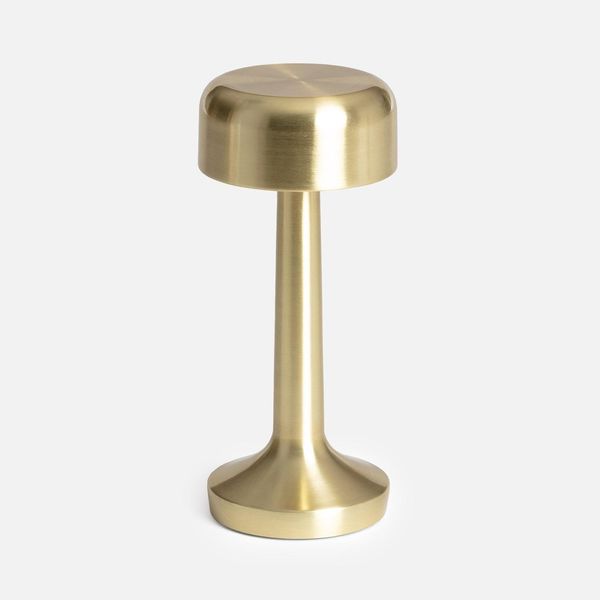 Lampada Da Tavolo Interna Led Metallo Dorato, 9Cm, Oro-image
