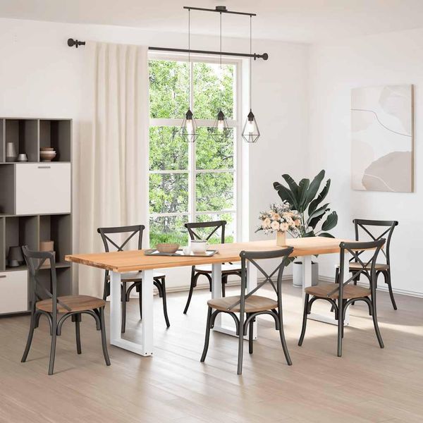 Syfax™ Gambe Per Tavolo Da Pranzo A Forma Di U 3 Pz Bianche 70X(72-73) Cm In Acciaio-image