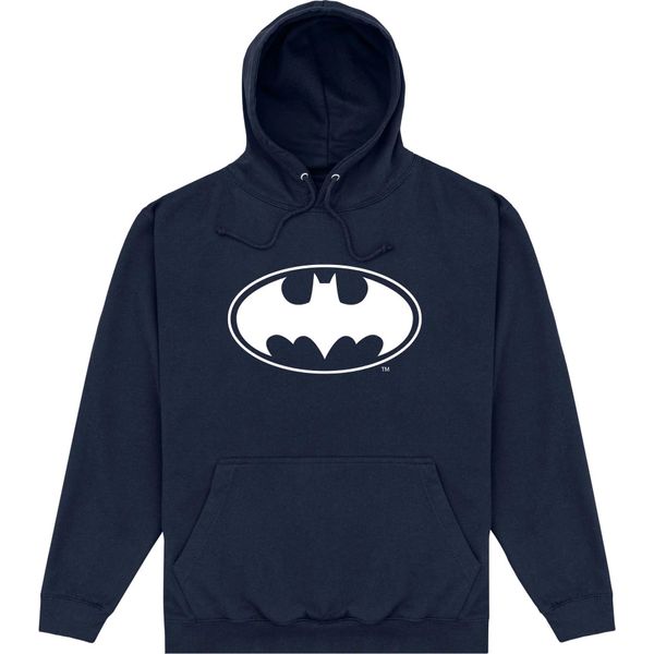Batman - Felpa Con Cappuccio Logo Per Uomo/Donna Unisex PN178 (5XL) (Blu Navy)-image