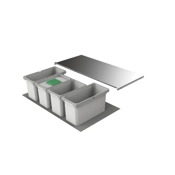 Naber Cox® Box 1T 900-4 Cestino Per Rifiuti, Grigio Chiaro. - Cestino Per Rifiuti-image
