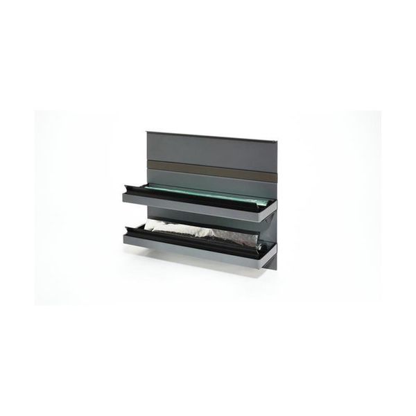 Sistema Di Ringhiere KesseböHmer Linero Mosaiq - Distributore Di Fogli Di Alluminio Nero Grafite Cucina-image