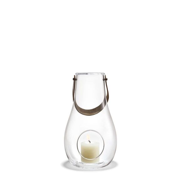 Holmegaard Design With Light Lanterna Trasparente Con Manico In Pelle Altezza 29 Cm-image