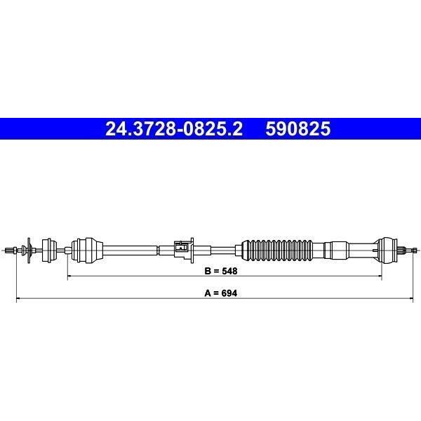 Ate 24.3728-0825.2 - Cavo Frizione Oe 2150 Y9 Per 306-image