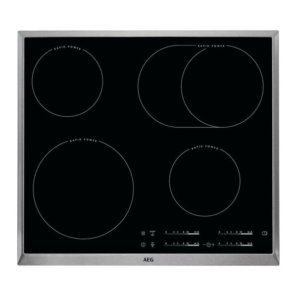 Elettrodomestici Aeg Piano Cottura In Vetroceramica, 60 Cm, Girarrosto, Acciaio Inox HK654850XB-image