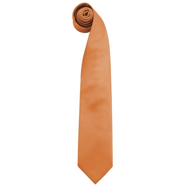 Cravatta Da Uomo Premier Colours, Tinta Unita RW1156 (Taglia Unica) (Arancione)-image
