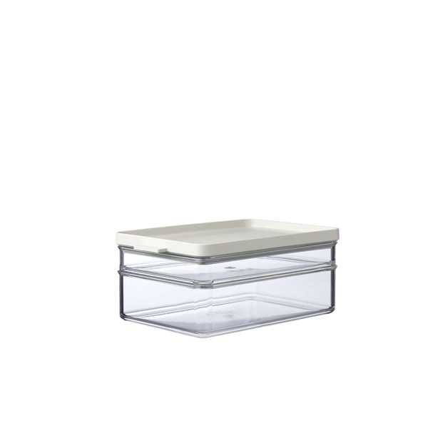 Mepal 106417032500 Mepal Frischhaltedosen Omnia 9,4 Cm Hoch Nordic White 1X 0,5 L + 1X 1,2 L, 1 St.-image