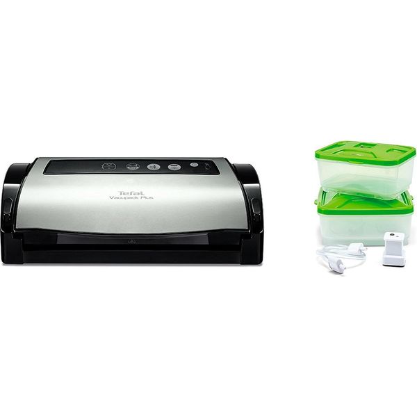 Confezionatrice Sottovuoto 130W Nero / Acciaio Inox Con Accessori Tefal Yy3107Fb-image