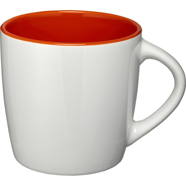 Tazza In Ceramica Bullet Aztec PF244 (8,4 X 8,8 Cm) (Bianco/Arancio)-image