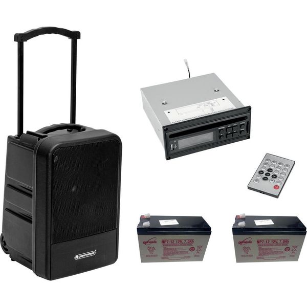 Omnitronic Set MOM-10BT4 Sistema Pa Modulare Senza Fili + Lettore Cd-image
