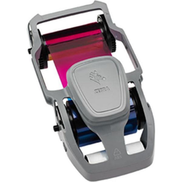 Zebra - Colore (Ciano, Magenta, Giallo, Resina Nera, Rivestimento Trasparente) - Nastro (Colore) - Per Zebra ZC300 (800300-360EM)-image