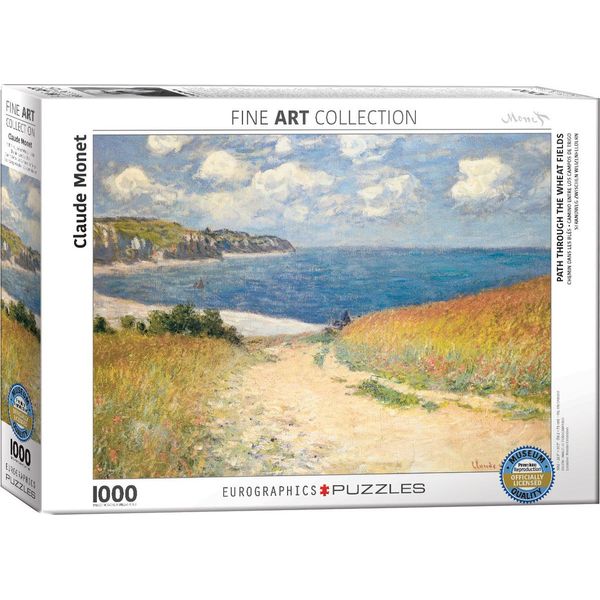 Puzzle Da 1000 Pezzi - Puzzle - Claude Monet Strandweg Weizenfelder + Set Di 3 Accessori Per Puzzle Deluxe-image