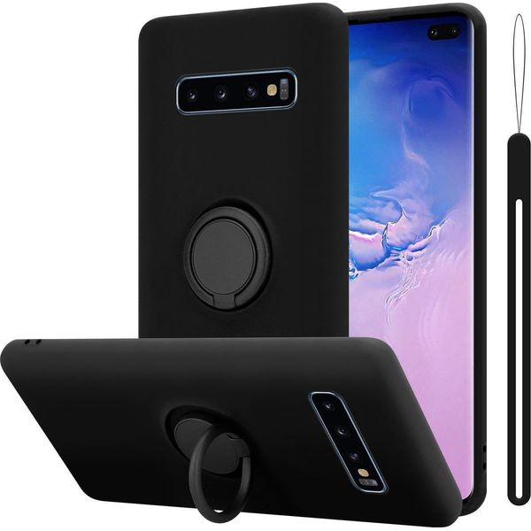 Cadorabo Cover Per Samsung Galaxy S10 Plus Cover Protettiva In Nero Custodia Del Telefono Cellulare Tpu Custodia Cover-image