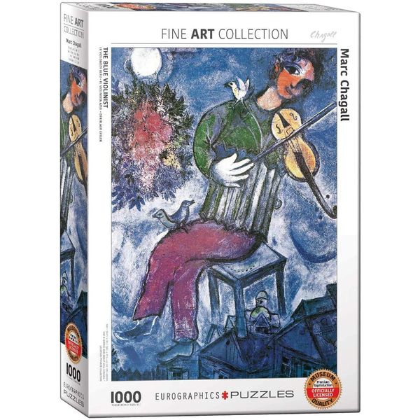 Puzzle Da 1000 Pezzi - Puzzle - Marc Chagall - Il Violinista Blu + Set Di 3 Accessori Per Puzzle-image