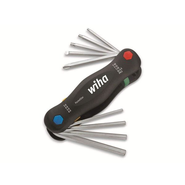 Wiha Slot, Phillips, Allen, Star Socket Allen Key Set 1.5 Mm, 2 Mm, 2.5 Mm, 3 Mm, 4 Mm, 5 Mm, 6 Mm, 8 Mm, 10 Mm Ph 2, T 10, T 15, T 20 9-Piece-image