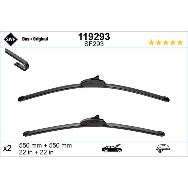 Swf Spazzole Tergicristallo Visioflex-Set | (Set)Wiper Car VF550/550MM/2-image
