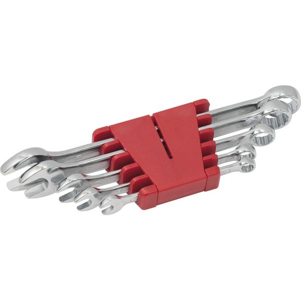 Ks Tools Set Di 5 Pezzi Di Chiavi Ad Anello/Chiave Aperta 8-19 Mm In Acciaio-image