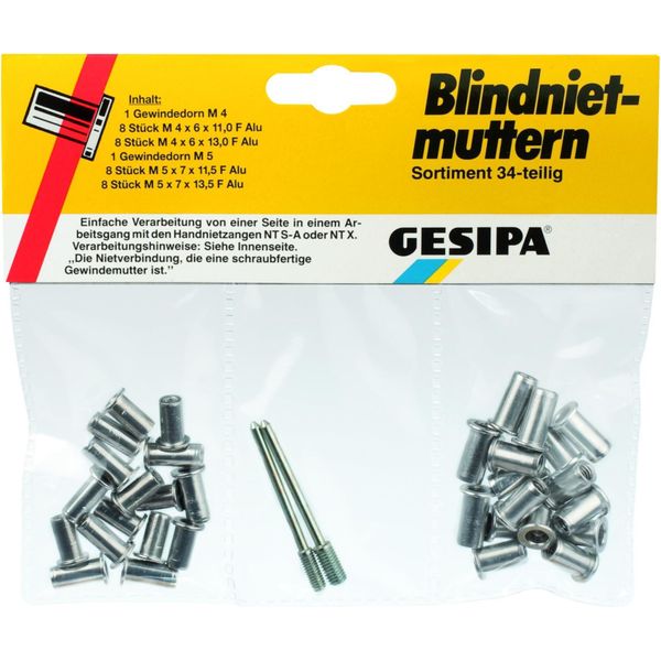 Assortimento Di Rivetti Ciechi 18 Pz.Gesipa 1433675-image