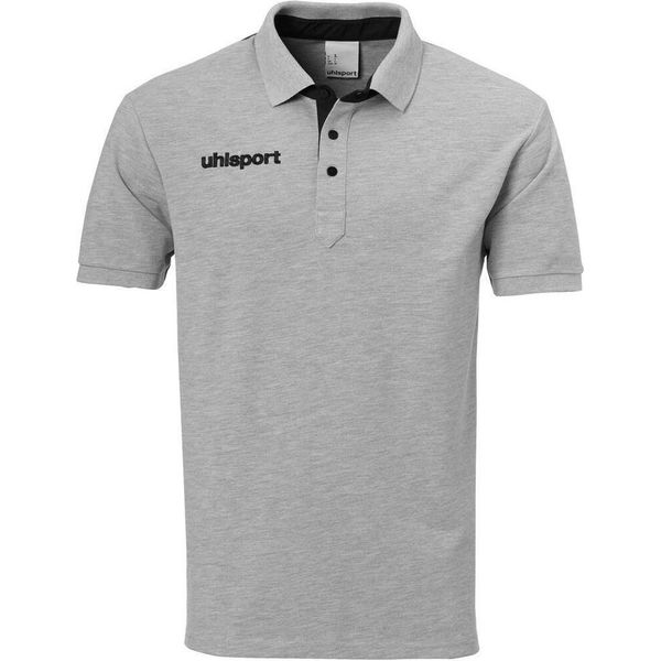 Uhlsport Calcio Essential Prime Polo Shirt Bambini Polo Grigio Nero Taglia 164-image