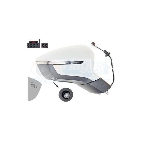 Van Wezel 4907828 Specchietto Esterno Specchietto Laterale Destro Per Seat Ateca (KH7) Convesso Riscaldato Primerizzato-image