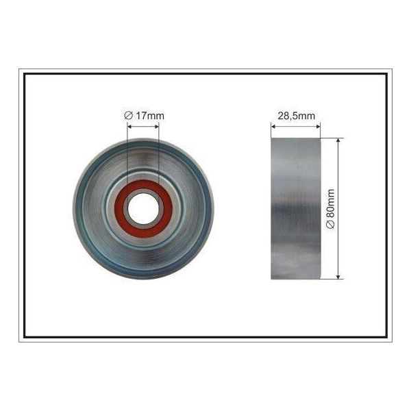 Caffaro 498-00 Tendicinghia Per Cinghie Trapezoidali Dentate 80 Mm Per Mitsubishi Grandis (Naw) Lancer Vii Station Wagon (Csw, Ctw) Outlander I (Cuw) Lancer Vii Berlina-image