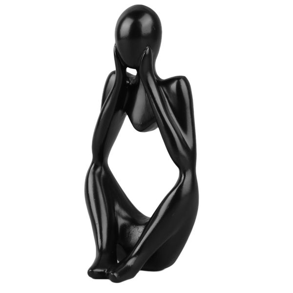 Statua Pensatore In Resina, Ornamento Pensatore In Resina, Decorazione Stile Pensatore, Statuetta Pensatore Da Collezione, Statuetta Pensatore Astratta, Statuetta Pensatore In Resina-image