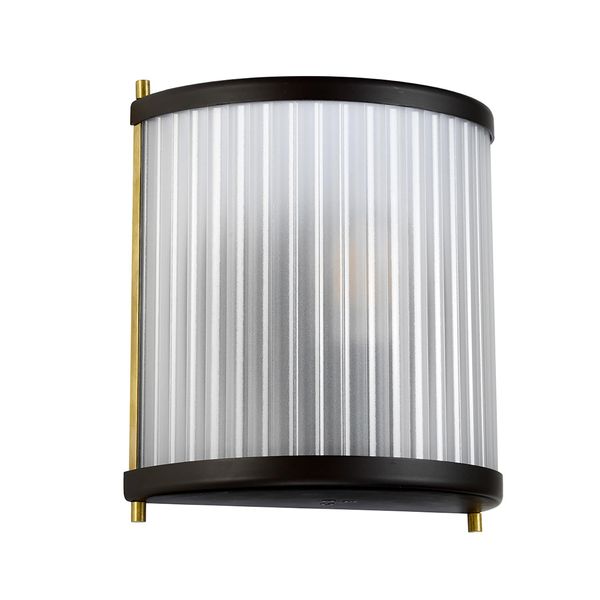 Lampada Da Parete In Vetro Satinato Bronzo 1Xe27 60W Elstead-image