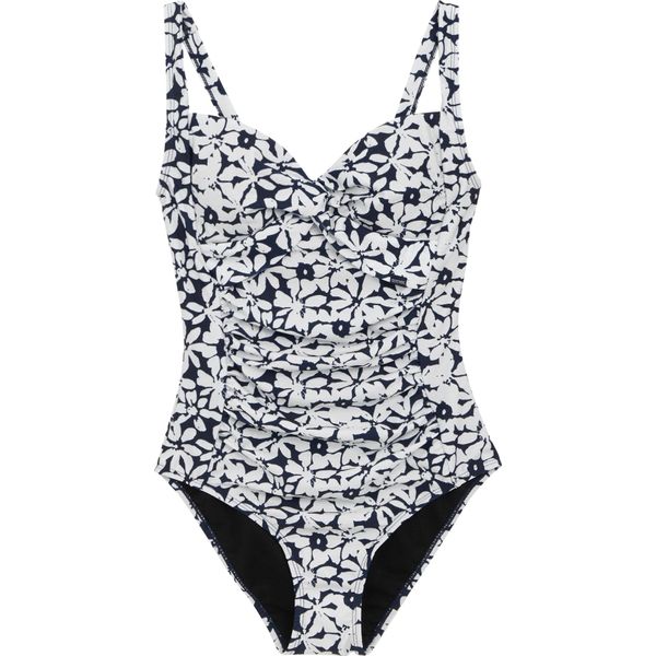 Regatta - Costume Da Bagno "Sakari"" Con Controllo Del Ventre Per Donna RG11257 (34 De) (Blu Marino/Bianco)"-image