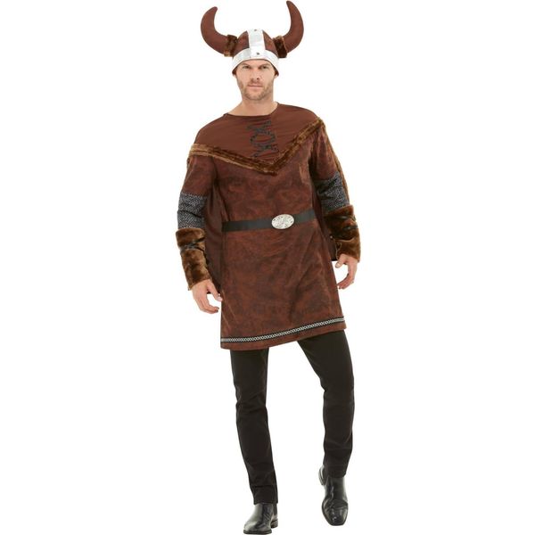 Smiffys - Set Di Costumi "Barbaro Vichingo Deluxe"" Per Uomo SM2079 (L) (Marrone)"-image