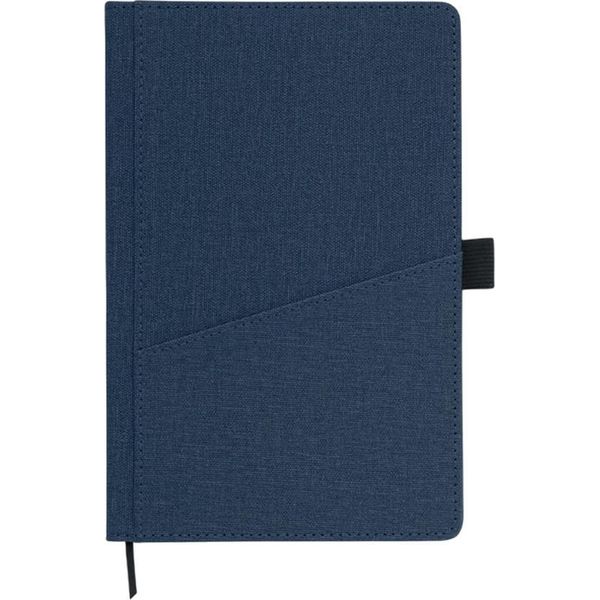 Midocean - Notizbuch "Cinco"", Pu, A5 MO543 (1,2 Cm X 21 Cm X 14 Cm) (Blau)"-image